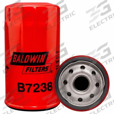 BALDWIN FILTERS Oil Filter: B7238, 3/4"-16 Thread Size, 4 3/4 in Overall Ht - Spin-On Oil Filters