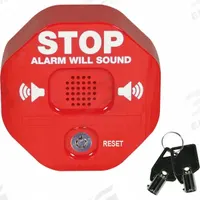 SAFETY TECHNOLOGY INTERNATIONAL Exit Door Alarm: 9 V DC, Key Lock, Red, Polycarbonate, Horn (MPN STI-6405). Key specifications — Power Source: Battery; Brand: SAFETY TECHNOLOGY INTERNATIONAL; Cylinder Type: Key Lock; Sound Type: Horn; Alarm Body Color: Red; Alarm Body Material: Polycarbonate.