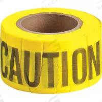 APPROVED VENDOR Barricade Tape: 150 ft Lg, 3 in Wd, Caution Legend, Wood Fiber, Yellow Color (MPN 91090). Key specifications — attr981695: Caution; attr981696: Black; attr377522: APPROVED VENDOR.