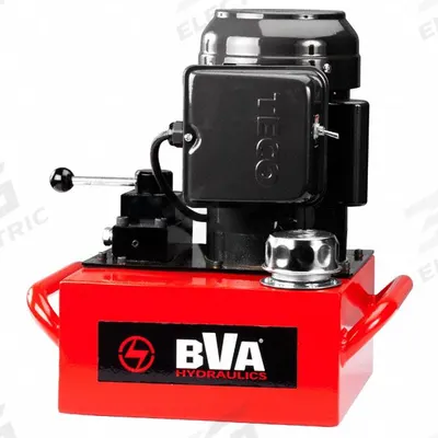 BVA HYDRAULICS Hydraulic Pump: 10,000 psi Max. Op Pressure, 293 cu in/min Max. Flow Rate - Corded High-Power Stationary Electric Hydraulic Pump Units