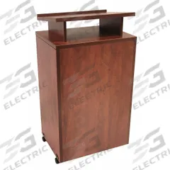 REGENCY Lectern: Cherry, Laminate, 44 in Overall Ht, 24 in Overall Wd, 18 in Overall Dp, Mobile (MPN LLC44CH). Key specifications — attr986520: Cherry; attr986513: REGENCY; attr986538: Laminate; attr986530: Yes.