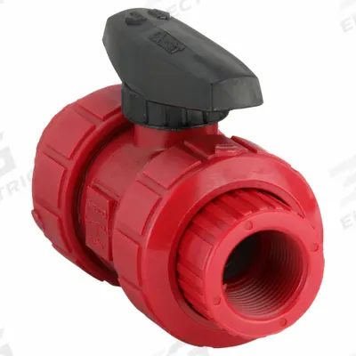 CHEMTROL Manual Two-Way Ball Valve: 1 in, PVDF, Straight, FNPT x FNPT - PVDF Ball Valves