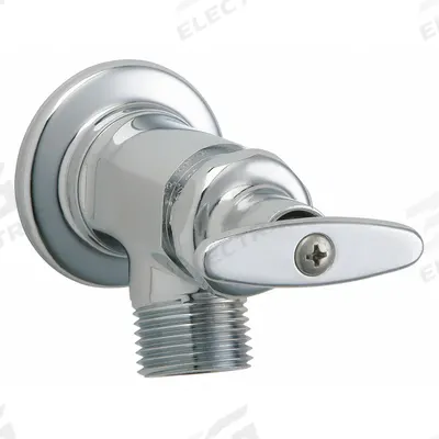 CHICAGO FAUCETS Straight Sill Faucet: Cast Brass, Polished Chrome, Cast Brass - Inside Sillcocks