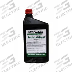 SPEEDAIRE Compressor Oil: 1 qt, Bottle, 100 ISO Viscosity Grade, 97 Viscosity Index (MPN 1WG49). Key specifications — attr59744: 97; attr59746: 100; attr59736: No; attr59735: Bottle.