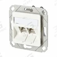 METZ CONNECT Wall Outlet: UPK, GD-Zn (Zinc Die-Cast), IDC Connection x RJ45, 180° Mounting Angle (MPN 130B11D21102-E). Key specifications — Housing Material: GD-Zn (Zinc Die-Cast); Mounting Type: UPK; Product Type: Wall Outlet; Connector Color: White; Connection Type: IDC Connection x RJ45.