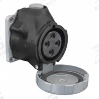 HUBBELL Pin and Sleeve Receptacle: Black, 600V AC, Three Phase, 30 A, 3 Pole, 4 Wire, IEC Grounding (MPN HBLS430R5W). Key specifications — Brand: HUBBELL.