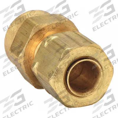 PARKER Compression Fitting Adapter: 3/16 in OD x 1/8 in Pipe Fitting Size, Brass - Self-Aligning Brass Compression Fittings