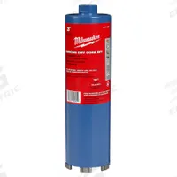 MILWAUKEE Coring Bit: 2 in Core Dia, 10 in Max Drilling Dp, 10 in Overall Lg (MPN 48-17-0020). Key specifications — attr253756: Masonry; attr277144: MILWAUKEE.