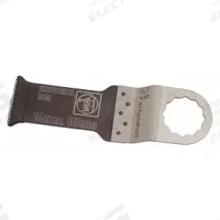 FEIN Oscillating Tool Blade: 1 1/8 in Blade Wd, 2 3/8 in Overall Lg, Flush Cutting, Bi-Metal (MPN 63502147015). Key specifications — attr1097473: Wood; attr1097476: FEIN; attr1097456: Flush Cutting.