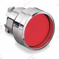 SCHNEIDER Recessed Push Button: Red, 22 mm Mounting Size, Metallic, Momentary (MPN ZB4BA46). Key specifications — Brand: SCHNEIDER; Action: Momentary; Series: XB4; Push Button Material Type: Metallic.