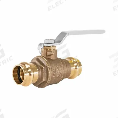 JOMAR VALVE Manual Two-Way Ball Valve: 1 1/4 in, Brass, Straight, Press x Press - Brass Ball Valves