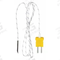 EXTECH Bead Wire Temperature Probe: -40°F to 482°F /-40°C to 250°C, ±2.5°C, Type K, Rounded Tip (MPN TP870). Key specifications — Brand: EXTECH; Cable Material: Fiberglass; Cable Length: 3 ft 3 in; Accuracy: ±2.5 °C.