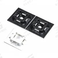 PANDUIT Cable Tie Mounting Base: 0.2 in Slot Wd, 0.06 in Slot Ht, White, 1 in Wd, 0.24 in Ht, 500 PK (MPN ABM100-A-D). Key specifications — For Use With: Miniature, Intermediate and Standard Cable Ties; Size: 1 in L x 1 in W x 0.24 in H; Color: White; Brand: PANDUIT.
