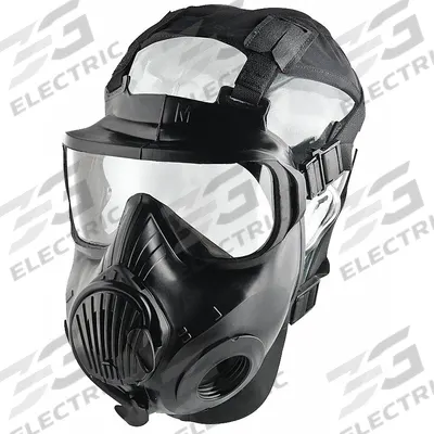 AVON PROTECTION SYSTEMS Gas Mask: C50 Twin, Rubber, 6 Suspension Points, M Mask Size, C50 - Avon Protection Systems Tactical Gas Masks