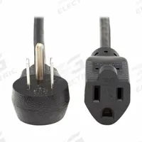 EATON TRIPP LITE Power Cord: 1 ft Lg, 3/16, 5-15P Plug, 5-15R Receptacle, SJT, PVC, 13 A Current (MPN P024-001-13A15D). Key specifications — Brand: EATON TRIPP LITE; Jacket Material: PVC.