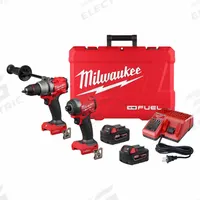 MILWAUKEE Cordless Tool Combination Kit: 2 Tools, Hammer Drill/Impact Driver, 18 V DC Volt, M18™ (MPN 3696-22). Key specifications — attr1176460: Hammer Drill.