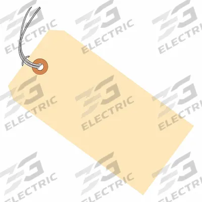 PARTNERS BRAND Strung Shipping Tag: #5, 4 3/4 in Tag Ht, 2 3/8 in Tag Wd, 13 Points - Manila Shipping Tags