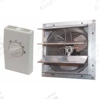 Attic Exhaust Fan: Gable Mount, Electric Motor, Max. 1,600 sq ft Attic, 844 cfm Max., Thermostat (MPN 347HX8). Key specifications — Includes: Guard; Includes Humidistat: No; Includes Shutter: Yes; Includes Thermostat: Yes; Mounting Location: Gable; Nameplate Voltage: 120V AC; High-Efficiency Motor: No; Brand: DAYTON.