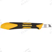 OLFA Snap-Off Utility Knife: 5 1/2 in Overall Lg, Rubberized, 13 Segments, 0 Blades Stored, Plastic (MPN XA-1). Key specifications — attr307932: Rubberized; attr307935: Black; attr307939: Plastic; attr307957: Contoured; attr324893: OLFA.