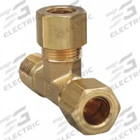 PARKER Compression Tee Fitting: 3/8 in OD x 1/4 in Pipe x 3/8 in OD Fitting Size, Brass, 10 PK (MPN 171C-6-4). Key specifications — Brand: PARKER.