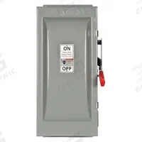 SIEMENS Safety Switch: Fusible, 100 A, Three Phase, 600V AC, Galvanized Steel, Indoor (MPN HF363J). Key specifications — Brand: SIEMENS.