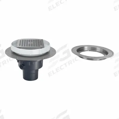 ZURN Floor Drain: 9 7/8 in Overall Dia, 5 in Grate Size, 3 in Nominal Pipe Size - Height Adjustable Floor Drains