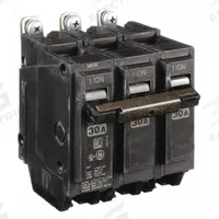 GE Miniature Circuit Breaker: THQB, 30 A, 120/240V AC, Three Phase, 10kA at 120/240V AC, Std (MPN THQB32030). Key specifications — attr195972: 30 A; attr195973: 120/240V AC; attr195974: Three; attr195975: 10kA at 120/240V AC; attr195976: Load Centers.