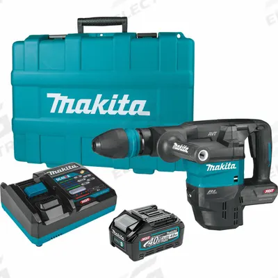 Makita Cordless Demolition Hammer: 40V DC, SDS‑MAX, 8.9 ft-lbf, 2,650 bpm - Makita Cordless Demolition Hammers