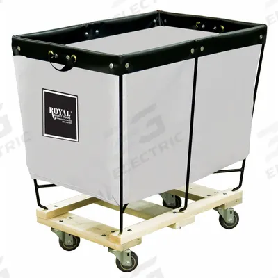 ROYAL BASKET TRUCKS Elevated Truck: 7.1 cu ft, 600 lb, 28 3/4 in L x 30 3/4 in W x 20 1/2 in H - Elevated Basket Trucks with Permanent Abrasion-Resistant Canvas Liner