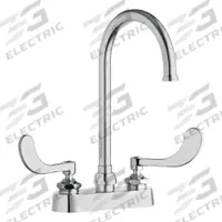 CHICAGO FAUCETS Gooseneck Kitchen/Bathroom Faucet: 895, Cast Brass, Centerset, Deck, Polished Chrome (MPN 895-317GN2FCAB). Key specifications — Series: 895; Brand: CHICAGO FAUCETS.