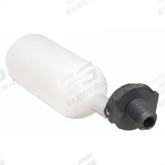 KERICK Float Valve Assembly: For Water Media, Angle Valve Body, Cylindrical, Bulkhead, PVC, MNPT, M (MPN M2S2). Key specifications — Mounting: Bulkhead; Arm Adjustability: Fixed; Connection Gender - Side 1: Male; Brand: KERICK; Connection Type - Side 1: NPT; Flow Rate: 1.3 gpm @ 40 psi; For Media: Water; Seal Material: Santoprene Rubber.