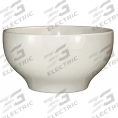 ITI Soup Bowl: Roma, 15 oz Capacity, 5 in Dia, Stoneware, American White (MPN RO-43). Key specifications — Brand: ITI; Color: American White; Material: Stoneware; Product Type: Footed Bowl.