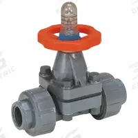 HAYWARD Diaphragm Valve: 1 1/4 in, CPVC, 2-Way, NPT x Socket, 150 psi Max Pressure (CWP), EPDM (MPN DAB2012UEE). Key specifications — Diaphragm Material: EPDM; Special Features: Position Indicator; Brand: HAYWARD.