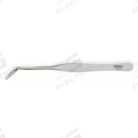 GENERAL Tweezers: Stainless Steel, Flat, Bent Tip, 1 mm Tip Thick (MPN 3G971). Key specifications — attr1002355: Stainless Steel; attr1002345: GENERAL; attr1002348: Stainless Steel; attr1002358: Serrated.