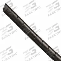 CAPLUGS Fire Resistant Anti-Static Spiral Wrap: 1 11/16 in Dia, 66 ft Lg, Black, Polyethylene (MPN FRAS-32). Key specifications — Product Type: Hydraulic Hose; Cable; Brand: CAPLUGS; Color: Black; Material: Polyethylene.