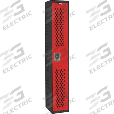 HALLOWELL Wardrobe Locker: 12 in x 18 in x 72 in, Ventilated, 1 Tiers, 1 Units Wide - Ventilated Metal Wardrobe Lockers