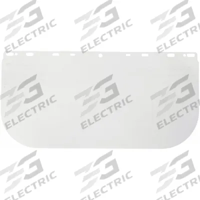 CONDOR Face Shield Visor: 16 in Overall Wd, 8 in Overall Ht, Clear, Uncoated - General Purpose Replacement Visors
