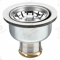 KISSLER Drain Assembly: Brass/Stainless Steel, Chrome, 2 1/2 in Overall Ht, 1 1/2 in Overall Dia (MPN 59-2045). Key specifications — Product Type: Drain Assembly; Brand: KISSLER; Finish: Chrome; Material: Brass; Includes: Locknut.