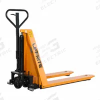 LIFT-RITE High-Lift Pallet Jacks & Container Tilters: 3,000 lb, Aluminum/Polyurethane/Steel (MPN EM21LY00-000). Key specifications — Lift Control: Hand Pump; Handle Type: Ergonomic; Brand: LIFT-RITE.