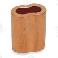 DAYTON Wire Rope Oval Sleeve: Oval Sleeve, Swage, 3/32 in Compatible Rope Dia, Copper, Plain, 25 PK (MPN 1DLE5). Key specifications — Material: Copper; Brand: DAYTON; Finish: Plain.