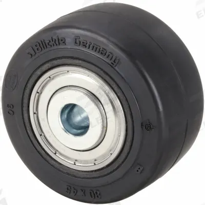 APPROVED VENDOR Caster Wheel: 3 1/8 in Wheel Dia., 1 3/4 in Wheel Wd, Rubber - Rubber Tread on Steel Core Wheels