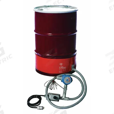 BRISKHEAT Drum Heater: 115V AC, 1,300 W Watts, 0°F to 292°F, Silicone Rubber, IP54 - Drum & Bucket Band Heaters