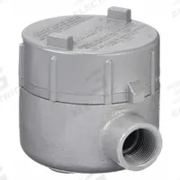 Conduit Outlet Body: Iron, GE, 1 in Trade Size, LB Body, 19 cu in Body Capacity (MPN GECLBT-3M). Key specifications — Series: For Standard Body; Compatible Conduit Trade Size: 1 in; Thread Gender: Female; Hub Style: Threaded; Cover Included: Yes; Body Style: LB; Connection Type: Threaded; Back Type: Flat.