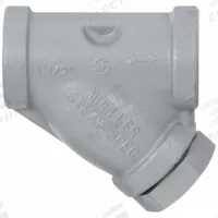 MUELLER STEAM SPECIALTY Y Strainer: 1 1/4 in, NPT, Perforated, 0.062 in Screen Size, Carbon Steel (MPN 11/4 581 CS srewed end). Key specifications — Brand: MUELLER STEAM SPECIALTY; Seal Material: Spiral Wound Graphite Filled; Manufacturer Part Number: 11/4 581 CS srewed end; Screen Material: 304 Stainless Steel.