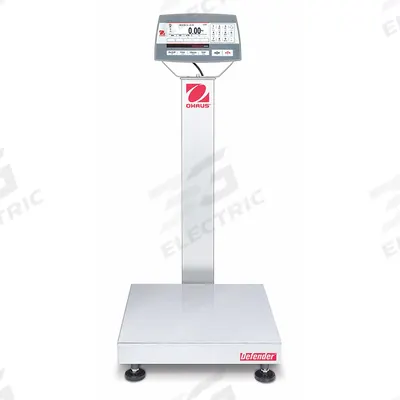 OHAUS Industrial Bench Scale: 18 in x 18 in, Not IP Rated, Front-Mounted - Bench Scales with Column-Mounted Indicator