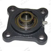 TIMKEN 4 Bolt Flange Bearing: Radial Ball, 1 7/16 in Bore, Cast Iron, Set Screws, 4 5/8 in Lg (MPN SCJ 1-7/16). Key specifications — Bore Type: Cylindrical; Brand: TIMKEN; Lubricant Material: NLGI #2 Equivalent; Mounting Bolt Size: 7/16 in; System of Measurement: Inch.