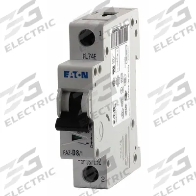 EATON Supplementary Protector: 25 A Amps, 48V DC, 15kA at 240/415V AC, Lug, FAZ - B-Curve, 1-Pole UL1077 DIN Rail-Mount Supplementary Protectors