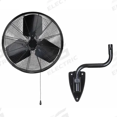 Dayton Mounted Fan: 18 in Blade Dia, 120V AC, 1/7 hp Motor HP, Wall Mount, Oscillating - Standard Industrial Wall-Mount Fans