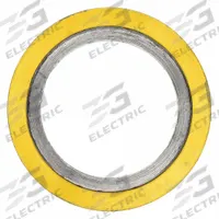 Spiral Wound Flange Gasket: Graphite Filler, 304 Stainless Steel Winding, For 5 in Pipe, 6 1/8 in ID (MPN 304-300-0500). Key specifications — Brand: APPROVED VENDOR.