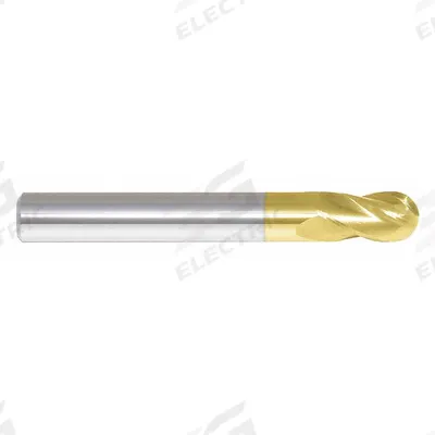APPROVED VENDOR Ball End Mill: Carbide, TiN Coated, Double End, 4 Flute, 3/16" Mill Dia - Double-End Carbide Ball End Mills